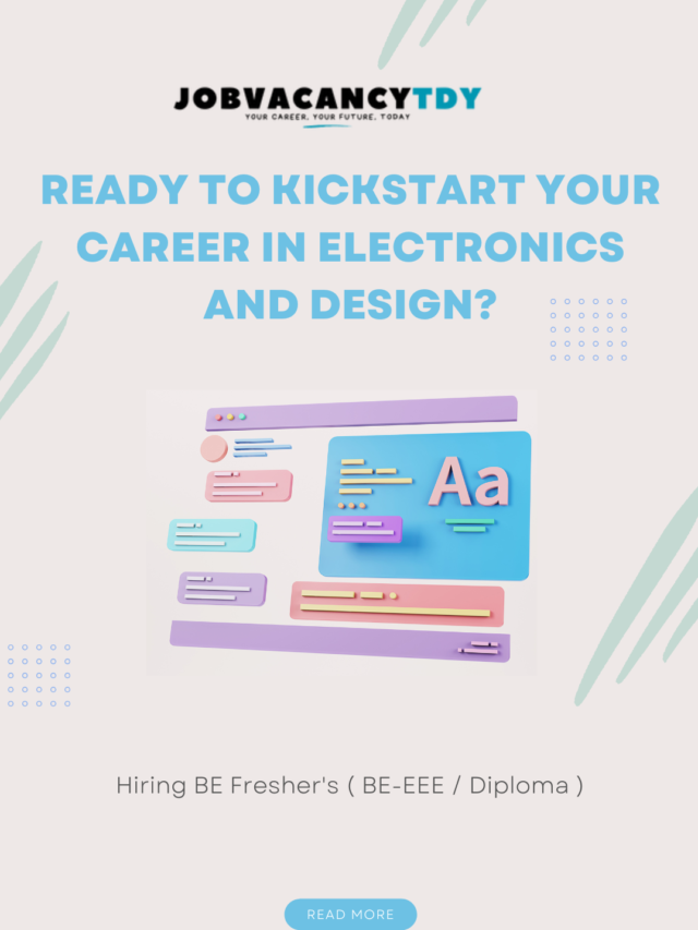 Ready to kickstart your career in electronics and design?